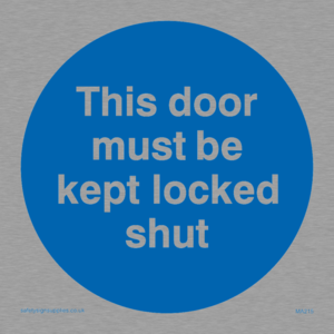 MA215: this door must be kept locked shut