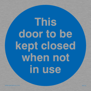 MA216: Door kept closed not in use