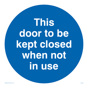 MA216: Door kept closed not in use