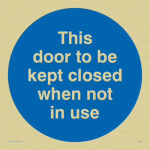 MA216: Door kept closed not in use