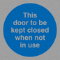 MA216: Door kept closed not in use