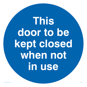 MA216: Door kept closed not in use
