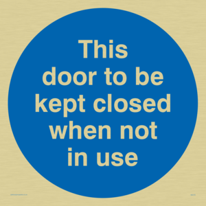 MA216: Door kept closed not in use