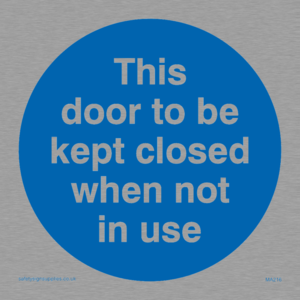 MA216: Door kept closed not in use