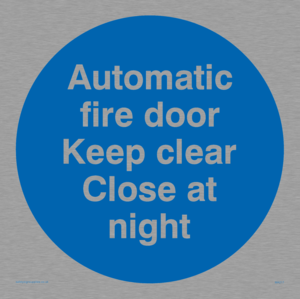 MA217: Auto fire door keep clear