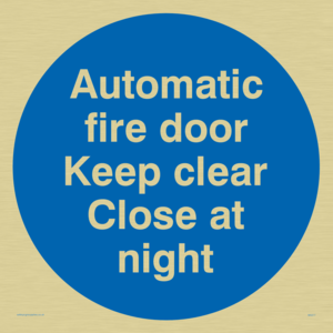 MA217: Auto fire door keep clear