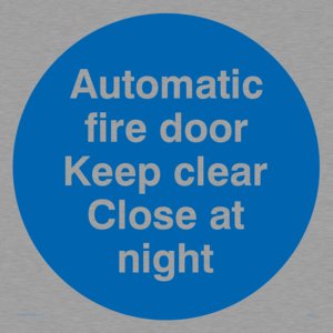 MA217: Auto fire door keep clear
