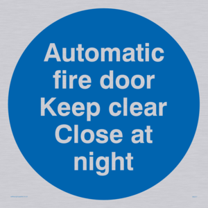 MA217: Auto fire door keep clear