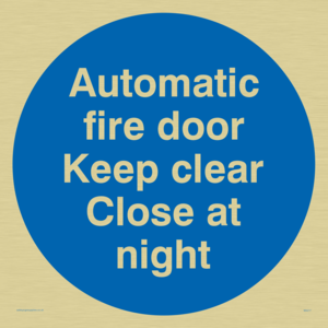 MA217: Auto fire door keep clear