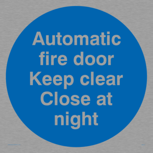 MA217: Auto fire door keep clear