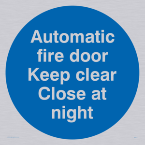 MA217: Auto fire door keep clear
