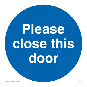 MA218: please close this door