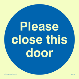 MA218: please close this door