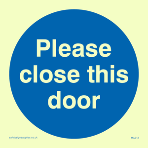 MA218: please close this door