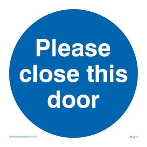 MA218: please close this door