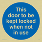 MA219: Door kept locked not in use