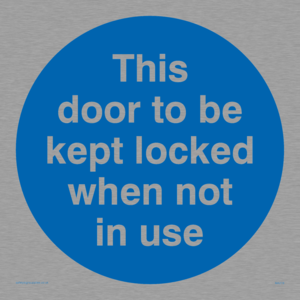 MA219: Door kept locked not in use