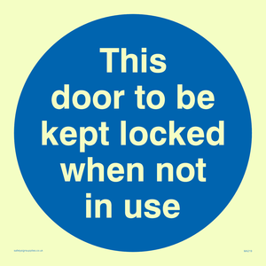 MA219: Door kept locked not in use