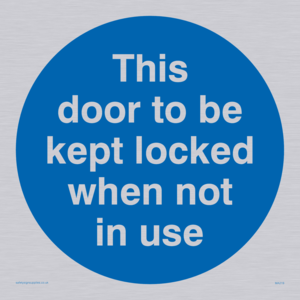 MA219: Door kept locked not in use