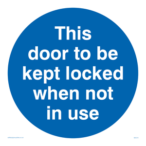 MA219: Door kept locked not in use