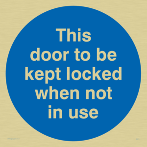 MA219: Door kept locked not in use