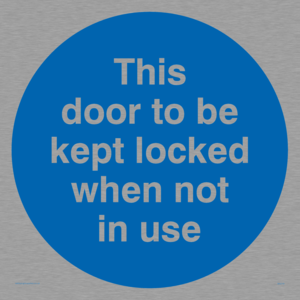 MA219: Door kept locked not in use