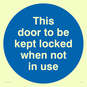 MA219: Door kept locked not in use