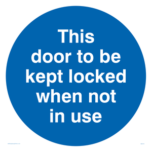 MA219: Door kept locked not in use