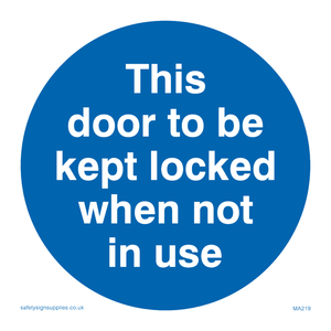 MA219: Door kept locked not in use