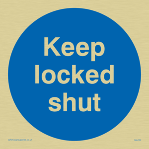 MA220: keep locked shut