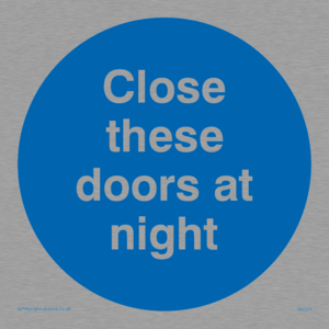 MA221: close these doors at night