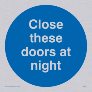 MA221: close these doors at night