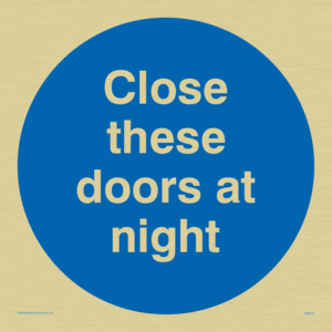 MA221: close these doors at night