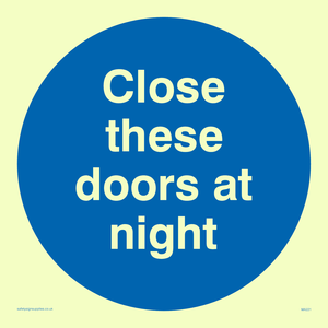 MA221: close these doors at night