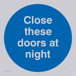 MA221: close these doors at night