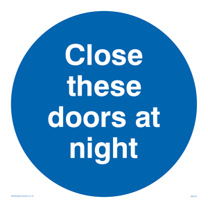 MA221: close these doors at night