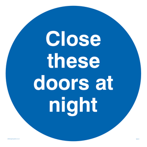 MA221: close these doors at night