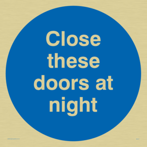 MA221: close these doors at night