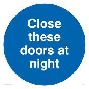 MA221: close these doors at night