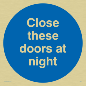 MA221: close these doors at night