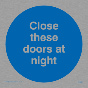 MA221: close these doors at night