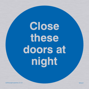 MA221: close these doors at night