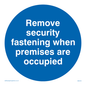 MA223: Remove security when occupied