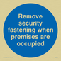 MA223: Remove security when occupied