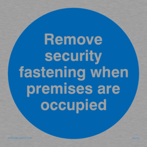 MA223: Remove security when occupied