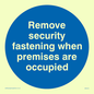 MA223: Remove security when occupied