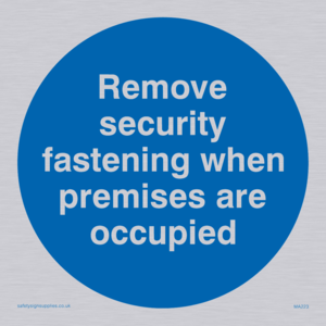MA223: Remove security when occupied