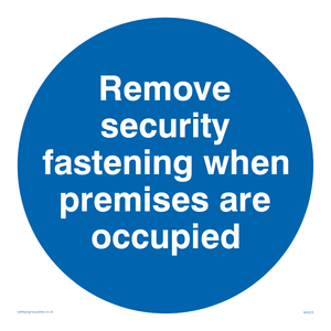MA223: Remove security when occupied