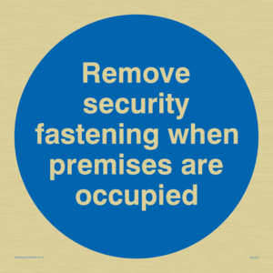 MA223: Remove security when occupied