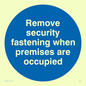 MA223: Remove security when occupied